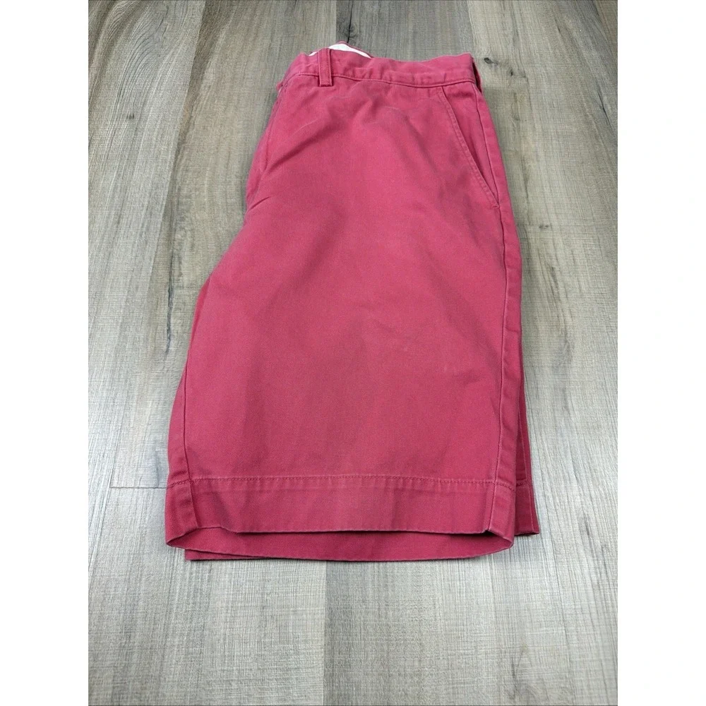 Polo Ralph Lauren Shorts Mens 35 Red Chino Cotton Classic Fit Flat Front - Picture 7 of 8